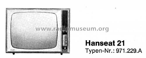 Hanseat 21 971.229.A Ch= Uni 17; Nordmende, (ID = 934870) Television