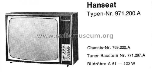 Hanseat 971.200.A Ch= 769.220.A; Nordmende, (ID = 930882) Television