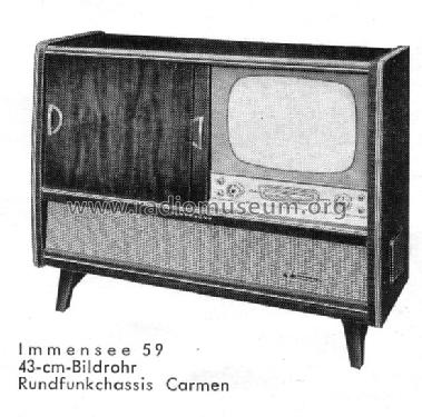 Immensee 59 Ch= L/59 + Rfk. Ch= 59/618; Nordmende, (ID = 275460) TV Radio