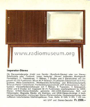 Imperator-Stereo Ch= Uni 15 865.730.00 - Rft= 4/675; Nordmende, (ID = 683794) TV Radio