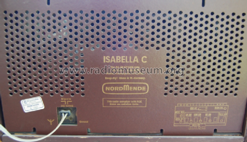 Isabella C Stereo Ch= 6/683; Nordmende, (ID = 2575327) Radio