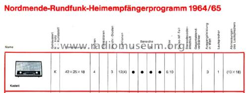 Kadett F12 Ch= 4/612; Nordmende, (ID = 2456137) Radio