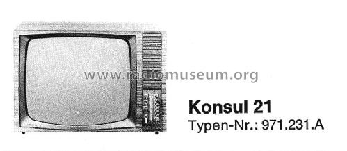 Konsul 21 971.231.A Ch= Uni 17; Nordmende, (ID = 936924) Television