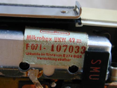 Mikrobox UKW-49m F071 Ch= 5/607-49m; Nordmende, (ID = 553736) Radio