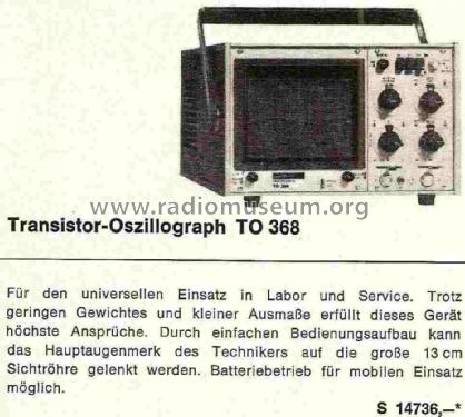 Transistor-Oszillograph TO 368; Nordmende, (ID = 1112601) Equipment