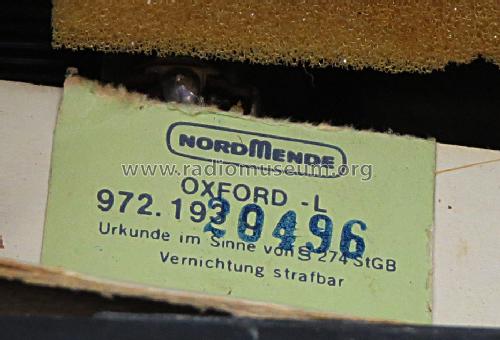 Oxford L 2.193 C; Nordmende, (ID = 1716024) Radio