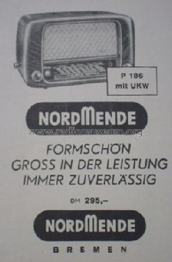 P-186WU; Nordmende, (ID = 277984) Radio