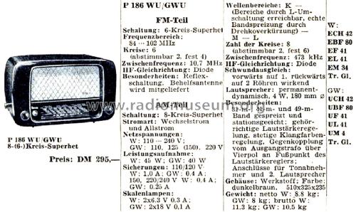 P-186WU; Nordmende, (ID = 2800222) Radio