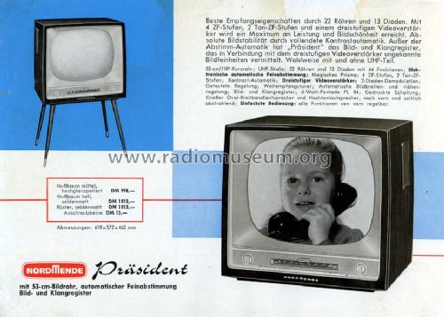 Präsident 60 Ch= L10; Nordmende, (ID = 1402540) Televisión