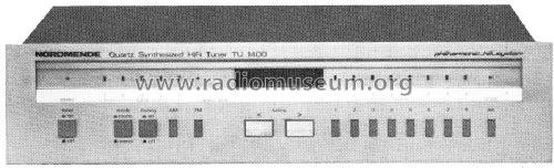 Quartz Synthesized HiFi - Tuner TU1400 0.139H; Nordmende, (ID = 1416630) Radio