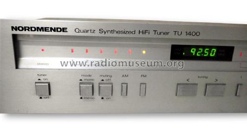 Quartz Synthesized HiFi - Tuner TU1400 0.139H; Nordmende, (ID = 1799081) Radio