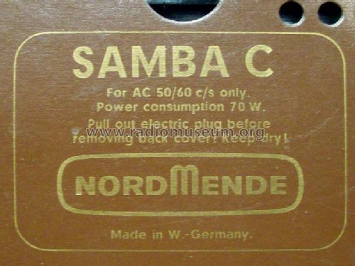 Sterling Samba C Z736 862.616.82; Nordmende, (ID = 1586463) Radio