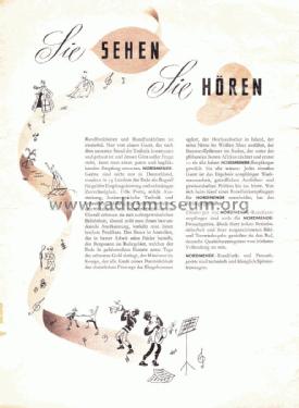 Sie hören, Sie sehen - Programm 1954/55 ; Nordmende, (ID = 2672680) Paper