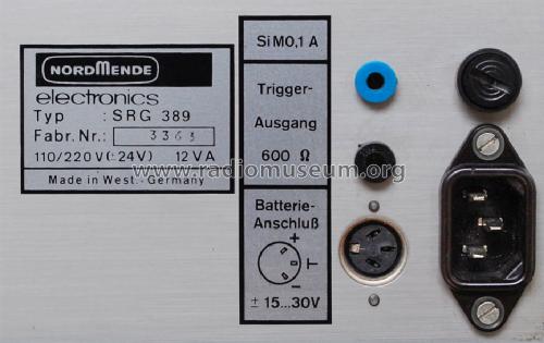 Sinus-Rechteck-Generator SRG389; Nordmende, (ID = 1666132) Equipment