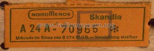 Skandia A24A 968.124A Ch= 768.125A ; Nordmende, (ID = 747830) Radio