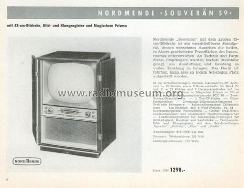 Souverän 59 Ch= L59; Nordmende, (ID = 685769) Televisore