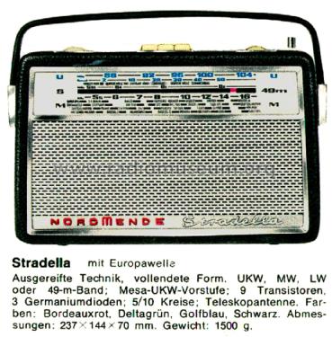 Stradella 49m V091 Ch= 4/609-49m; Nordmende, (ID = 2613361) Radio