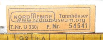 Tannhäuser-Stereo 60 U330 Ch= 0/633; Nordmende, (ID = 1245018) Radio