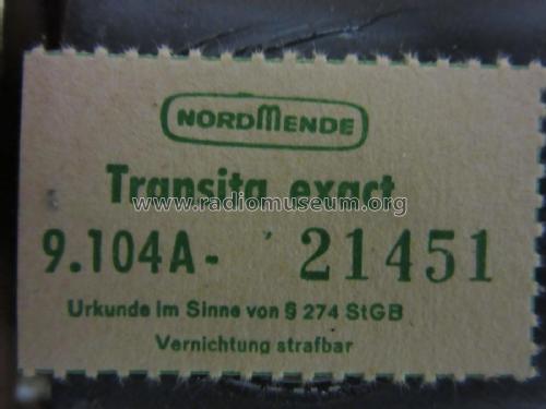 Transita Exact 969.104A Ch= 9.104A ; Nordmende, (ID = 2388862) Radio