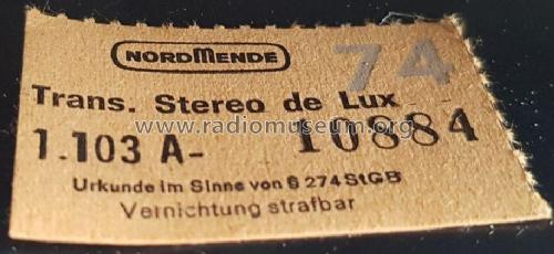 Transita Stereo 103 ; Nordmende, (ID = 2414870) Radio