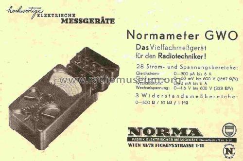 Normameter GWO; NORMA Messtechnik (ID = 701981) Equipment