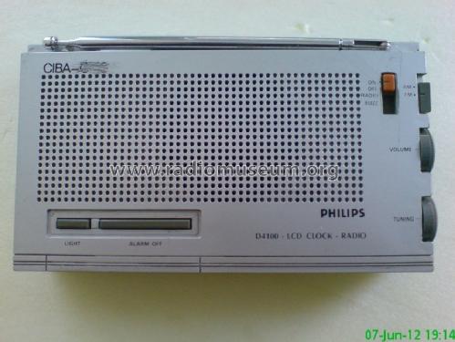 LCD-Clock-Radio D4100 /00W /00 /01 /02 /05 /14; Philips; Eindhoven (ID = 1269283) Radio