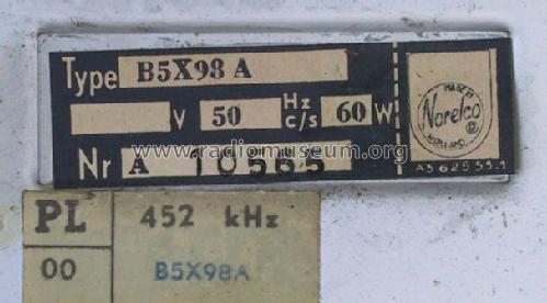 B5X98A; Norelco, North (ID = 315576) Radio