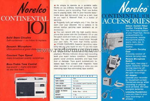 Norelco Continental 101 EL3586; Norelco, North (ID = 2518005) R-Player