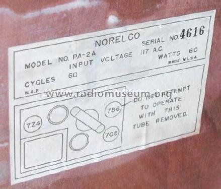 Protelgram Auxiliary Chassis PA-2A; Norelco, North (ID = 1797360) Power-S