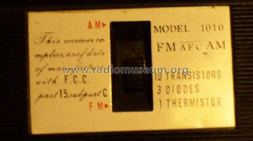 10 Transistor FM-AM Super-Deluxe Automatic Frequency Control 1010; NAFT N.A.F.T. North (ID = 1488364) Radio