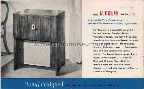 Lucerne 5401; Northern Electric Co (ID = 575754) Radio