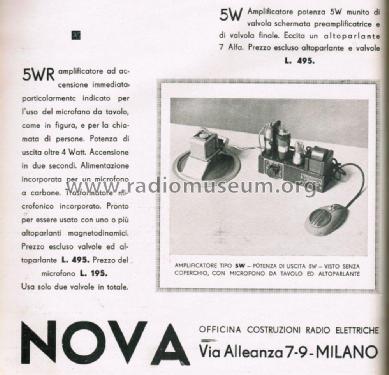 Amplificatore 5WR; Nova Radio Novaradio (ID = 2659245) Ampl/Mixer