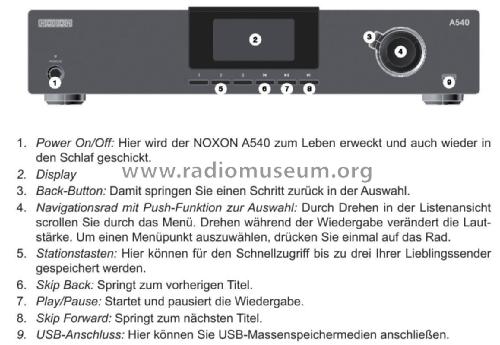 DAB/ DAB+/ FM/ Internetradio A540+; Noxon Media GmbH; (ID = 1864105) Radio