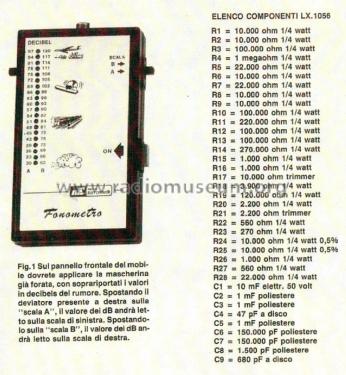 Fonometro a diodi led LX 1056; Nuova Elettronica; (ID = 3067276) Kit