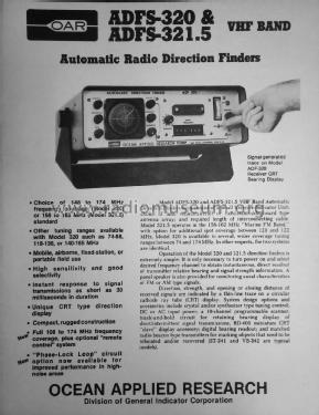 Automatic Radio Direction Finder ADFS-320; OAR, Ocean Applied (ID = 3040214) Radio