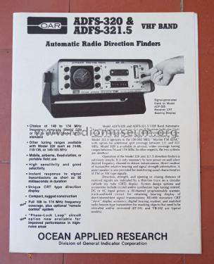 Automatic Radio Direction Finder ADFS-320; OAR, Ocean Applied (ID = 3040399) Radio