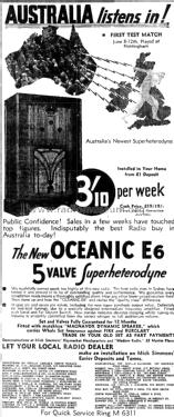 Oceanic E6 ; Mick Simmons Ltd. (ID = 2264317) Radio