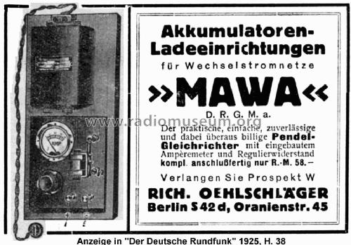 Ladegerät Mawa ; Oehlschläger, (ID = 1308426) A-courant