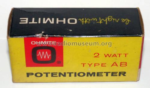 Type AB Potentiometer CCU-5031; Ohmite Manufacturing (ID = 2226859) Radio part