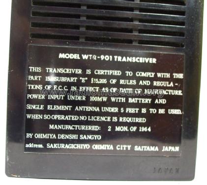 Ideal 9 Transistor Transceiver WTR-901; Ohmiya Denshi Sangyo (ID = 1719472) Radio