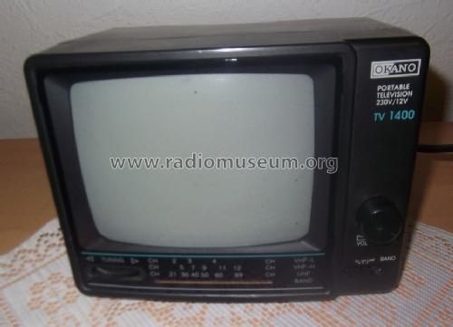 12 cm S/W Portable Fernsehgerät TV-1400; Okano Marke (ID = 1663803) Fernseh-E