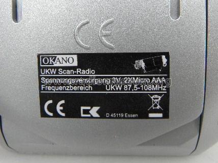 UKW Scan Radio TR-106; Okano Marke (ID = 840761) Radio