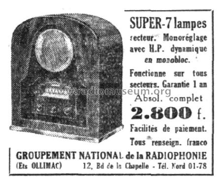 Super-7 ; Ollimac Radio, (ID = 1840406) Radio