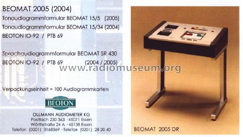 Beomat 2005; Ollmann, Bruno / (ID = 2844643) Medicine