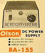 AC-DC Converter BA-155; Olson Radio (ID = 539958) Power-S