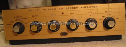 Golden Classic 40 Stereo Amplifier AM-172; Olson Radio (ID = 1978862) Ampl/Mixer