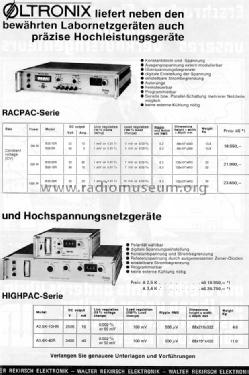 Power Supply RACPAC-Series B32-30R; Oltronix; Leek (ID = 1004837) Equipment