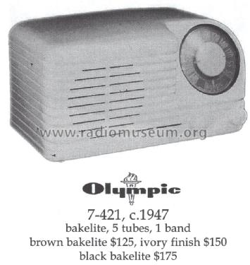 7-421V ; Olympic Radio & (ID = 1455048) Radio