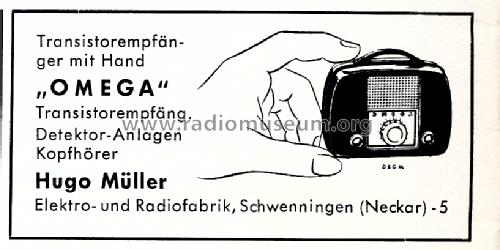 OMEGA Transistor Empfänger 8MT; Omega; Trossingen, (ID = 1672336) Radio