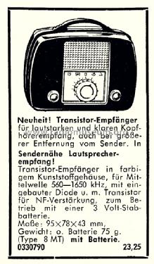 OMEGA Transistor Empfänger 8MT; Omega; Trossingen, (ID = 1672337) Radio